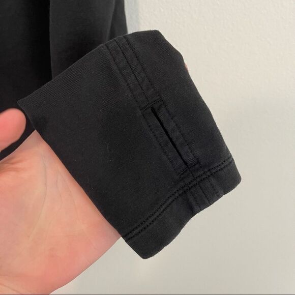 Lululemon Coast Wrap Heathered Black Yoga Wrap Sweater Size 4 - Picture 8 of 10